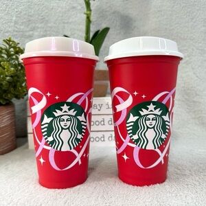 🎁🎄 Pair of Starbucks Reusable hot cups